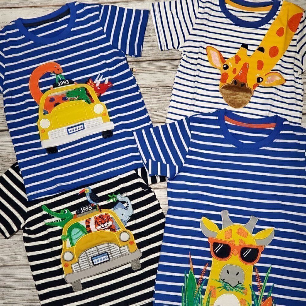 Embroidered Summer T-Shirts Zoo Trip T-Shirts - Picture 7 of 12